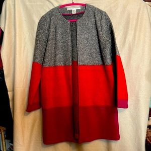 Multi color, three-quarter links cardigan